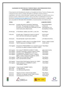 Calendario cultural de Hiendelaencina 2024