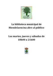 La biblioteca municipal de Hiendelaencina abre al público