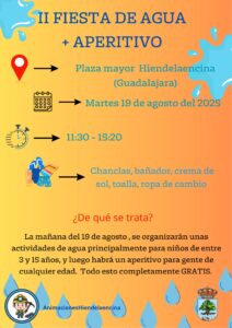 II Fiesta de Agua + Aperitivo – 19 de Agosto